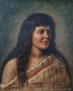 VON MEYERN Ellen 1883-1912,Maori Maiden,1901,International Art Centre NZ 2015-03-25
