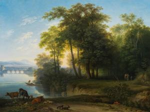 von MOLITOR Martin 1759-1812,LANDSCAPE WITH SHEPHERD AND GRAZING ANIMAL,1806,im Kinsky Auktionshaus 2023-06-20