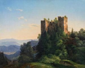 VON MORO Caroline,Castle ruin Obertrixen (?) in Carinthia,1850,im Kinsky Auktionshaus 2020-06-23