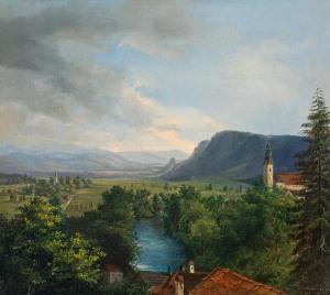 VON MORO Caroline 1815-1885,View of Viktring Abbey in Carinthia,im Kinsky Auktionshaus AT 2020-06-23