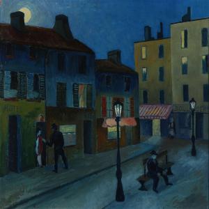 von MULLEN Otto 1906,City at night,Bruun Rasmussen DK 2014-09-29