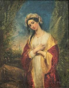 von NEFF Timoléon Carl Nehf 1805-1876,Dame mit Perlenkette,1831,Stahl DE 2023-11-25