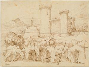 VON OLIVIER Friedrich,View of Tivoli with Rocca Pia, and the Roman Campa,Galerie Koller 2025-03-28