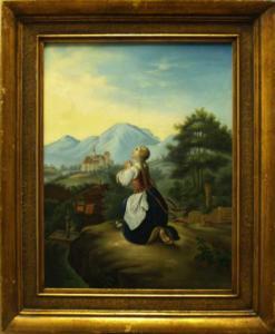 von PINKAS Hippolyt 1827-1901,Dívka v romantické krajin
ì,Antikvity Art Aukce CZ 2007-05-06