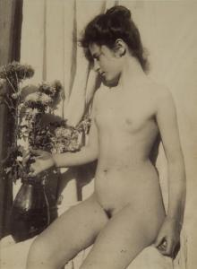 VON PLUSCHOW WILHEM 1852-1930,Nude woman with flowers,1910,Bloomsbury Roma IT 2011-11-17