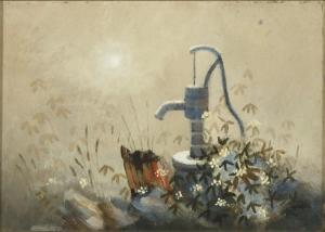 Von POSCHINGER Richard 1839-1915,Nature's Decor [To Prime the Pump],Santa Fe Art Auction 2022-04-15