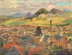 VON RASTBURG Assunta 1884-1971,A Landscape with a Town,1931,Palais Dorotheum AT 2010-05-22