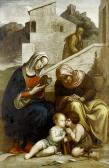 von rohden franz,The Holy Family with Saint Anne and the Infant Sai,1854,Bonhams 2011-09-13