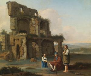 von RYSEN Warnard 1625-1665,PEASANTS BEFORE ROMAN RUINS,Sotheby's GB 2015-04-22