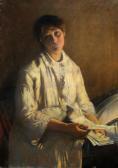 VON SALTZA Carl Fredrik 1858-1905,Portrait of a lady,1886,Rosebery's GB 2010-06-08