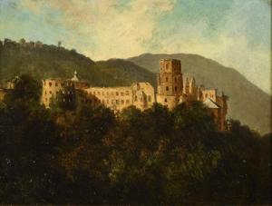 von SCHÖNBERGER Alfred Karl 1845-1907,Schloss Heidelberg,1888,Wendl DE 2023-10-25