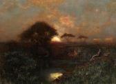 VON SCHENNIS Friedrich 1852-1918,Evening sun at the Roman Campagna,Bruun Rasmussen DK 2021-01-18