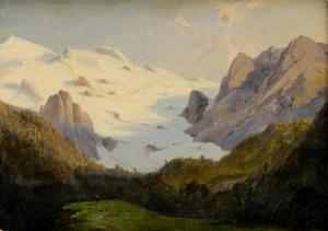 VON SCHILLER Johann Felix 1805-1852,Horská krajina s figúrou,1846,Soga SK 2008-03-11