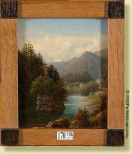 VON SCHILLER Johann Felix 1805-1852,Paysage animé dans les Alpes bavaroises,VanDerKindere 2008-11-18