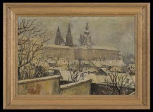 von SCHLIPPE Alexey 1915-1988,Blick auf das winterliche Prag,1952,Zeller DE 2020-06-24