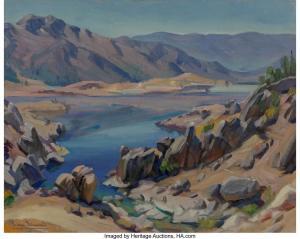 von SCHNEIDAU Christian 1893-1976,High Desert Lake,Heritage US 2018-06-09