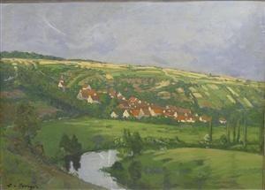 von SENGER Ludwig 1873-1973,Weite Landschaft mit einem Dorf,Georg Rehm DE 2021-12-09