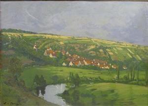 von SENGER Ludwig 1873-1973,Weite Landschaft mit einem Dorf,Georg Rehm DE 2021-07-15