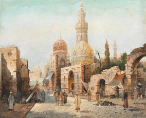 VON SIEGEN August 1820-1883,Straßenszene in Kairo,Palais Dorotheum AT 2023-06-26