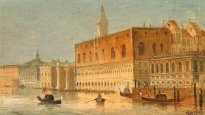 VON SIEGEN August,Venice, Palazzo Ducale, Venezia, old title on the ,Palais Dorotheum 2023-09-07