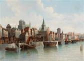 VON SIEGEN August 1820-1883,View of a Dutch Port,Palais Dorotheum AT 2016-09-20