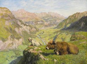 von SOLDENHOFF Alexander Leo 1882-1951,Einer Alp ins Linthtal,1901,Schuler CH 2016-12-14