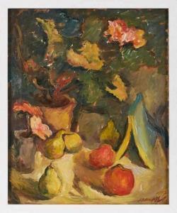 von SOLDENHOFF Alexander Leo 1882-1951,Stillleben mit Blumen, Obst und Buch,Dobritz DE 2019-06-08