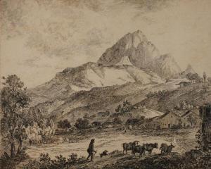 von STENGEL Stephan 1750-1822,Der Wetterstein bei Mittenwald,1803,Mehlis DE 2020-08-27