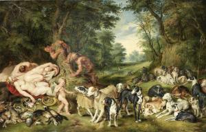 VON STETTER C.F,Diana and her nymphs asleep, observed by satyrs,Bonhams GB 2012-10-24