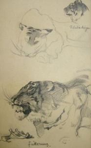 VON SUCHODOLSKI Siegmund,A sketchbookcontaining numerous drawings in pencil,Rosebery's 2011-06-14