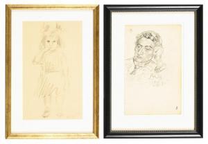 von SZPINGER Alexander 1889-1969,Selbstporträt und Mädchenbildnis,Wendl DE 2023-10-25