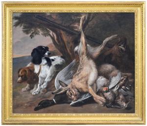 von TAMM Frans Werner 1658-1724,Natura morta con cacciagione e cani,Meeting Art IT 2023-05-13