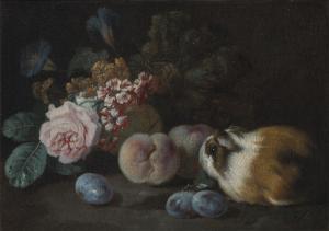 Von TAMM Frans Werner,Nature morte aux bouquet de fleurs, prunes, pêches,Christie's 2023-11-17