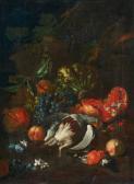 Von TAMM Frans Werner 1658-1724,Still life with game and fruits,1720,Uppsala Auction SE 2021-06-15