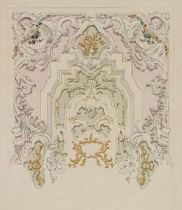 von THIERSCH Friedrich 1852-1921,Entwurf für die Wanddekorationeines Musikzimmers ,Palais Dorotheum 2008-10-27