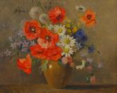VON TRAUTTWEILLER Stefanie 1888-1979,Poppies and summer flowers in a vase,Sworders GB 2023-06-04