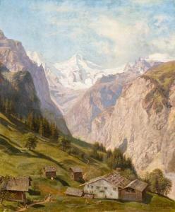 VON TURCKHEIM OTTO 1826-1897,View of Lauterbrunnental,1893,Galerie Koller CH 2020-06-19