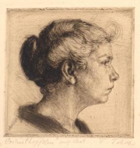 VON WARTENHORST Franziska Romana Jaksch 1896-1973,Girl's portrait,Zezula CZ 2007-12-08