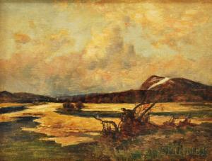 VON WENING INGENHEIM Marie 1849-1913,River Landscape with Hills,Skinner US 2015-11-18
