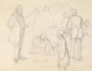 von WERNER Anton Alexander 1843-1915,Compilation of four sketches: Prince of Bisma,Palais Dorotheum 2014-04-08