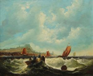 VON WEYMANN Jeanette 1849,Shipping in stormy weather by a headland,Rosebery's GB 2020-01-25