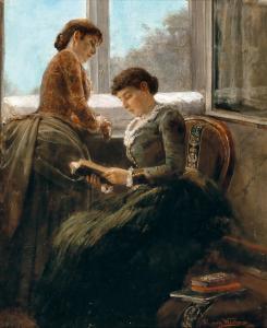 VON WICHERA Raimund, Ritter 1862-1925,Reading by the Window,1885,Palais Dorotheum AT 2022-02-22