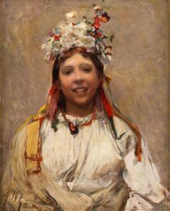 VON WIERUSZ KOWALSKI Alfred 1849-1915,Bride,1910,Desa Unicum PL 2025-06-12