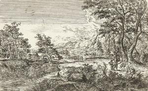 von Wilhelm Bemmel 1630-1708,Landschaft mit Mann und Knabe,Winterberg Arno DE 2021-04-24