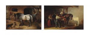 von ZELLENBERG Franz Zeller,A stable scene; and The young cavalry officer,1848,Christie's 2012-05-31