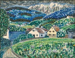 VON ZULOW Franz 1883-1963,A village in the mountains,1920,Palais Dorotheum AT 2024-03-14