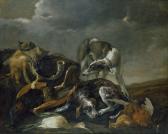 VONCK Elias 1605-1652,AFTER THE HUNT, A GREYHOUND AND A POINTER GUARDING,William Doyle US 2006-02-14