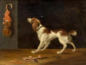 VONCK Jan 1631-1710,A dog in the kitchen,Venduehuis NL 2021-11-17