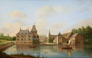 VOORDECKER Henri 1779-1861,Vue du château d'Ochin,1843,Horta BE 2020-12-07