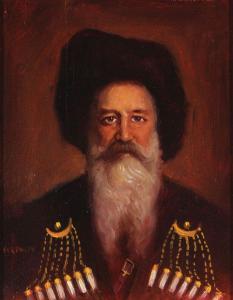 VORONKOV Vassili Egorovich 1859,Portrait of a Cossack,Jackson's US 2014-11-18